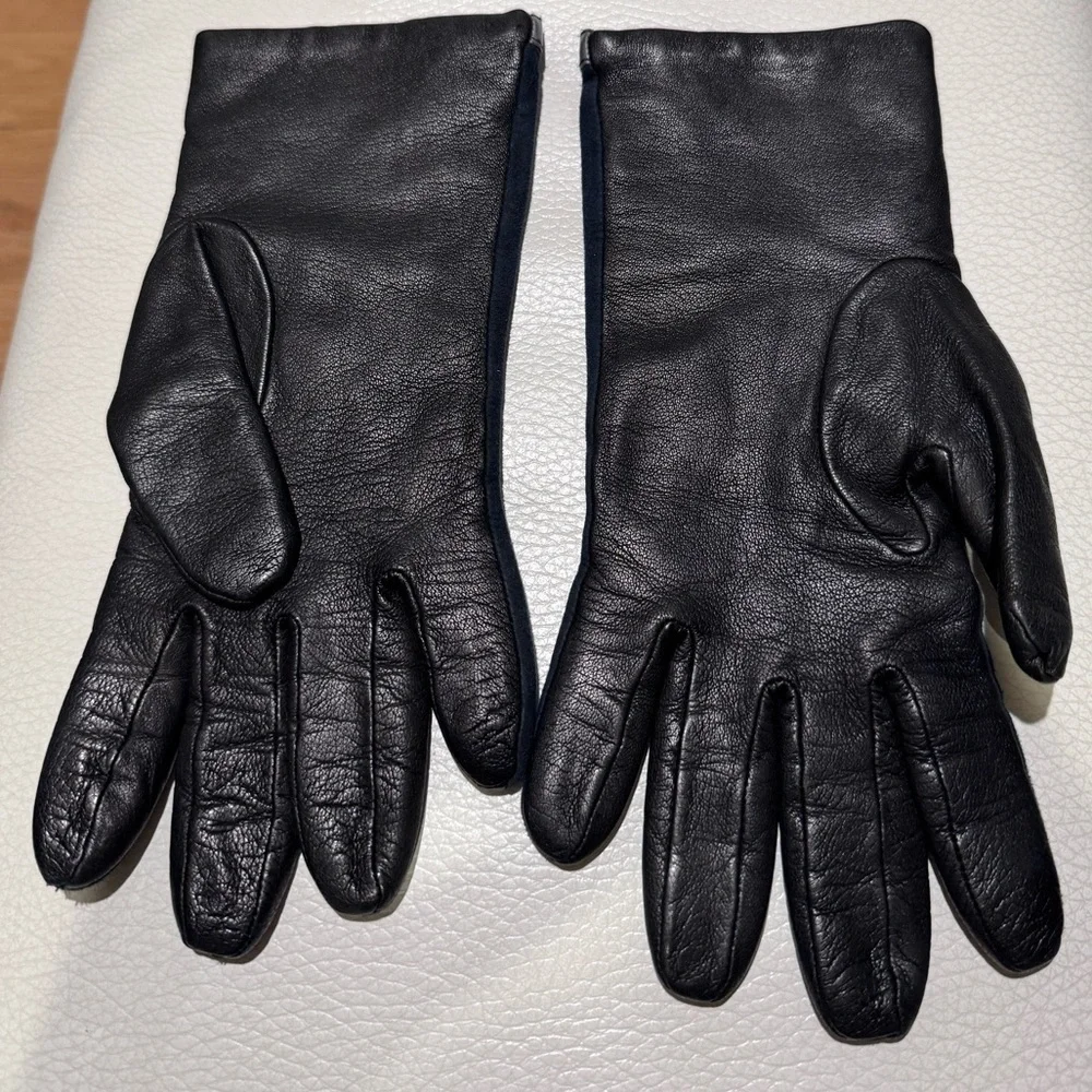 Genuine Leather Gloves with Wool Lining sz. 7.5 Made in Italy